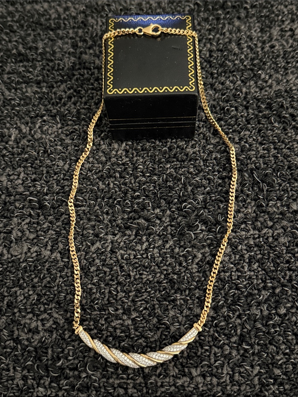 Gold-Tone Twisted Crystal Accent Necklace - Women Jewelry sterling 925